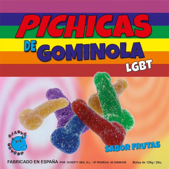 PRIDE - FRUTAS DEL PENE GOMOSAS CON AZÚCAR LGBT para venta al por mayor de Lingerie Harness Boutique di DeGioannis Samuele
