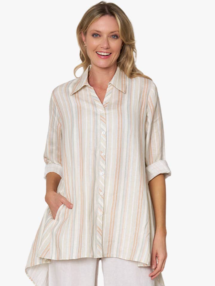 Chemise à Rayures Forme Véritable (*) pour la vente par Stella Carakasi