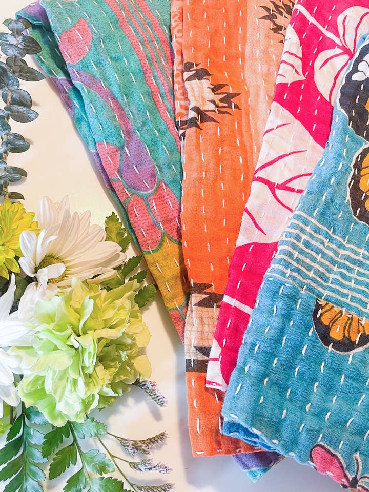 Kantha Kitchen Towel | Spring Vibes for wholesale by Asha Project