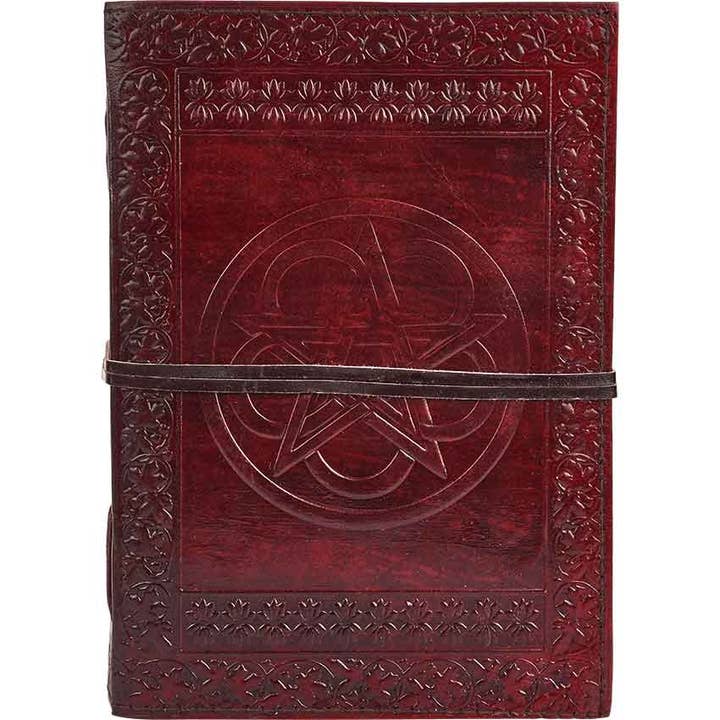Jay mataji Handicrafts - Wholesale Journal/Diary - Pentagram Leather Blank Journal w/ Cord