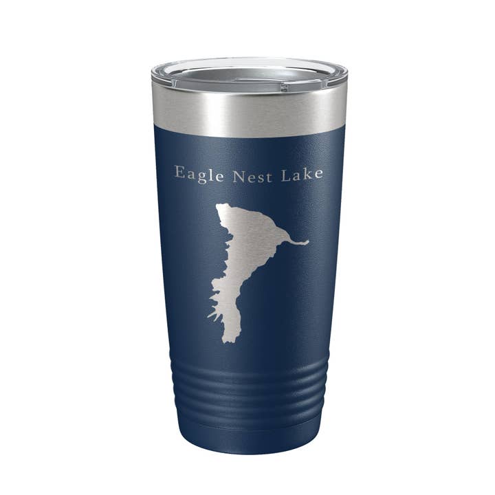 Tasse de voyage avec carte Eagle Nest Lake Map, tasse à café isolée gravée au laser, 20 oz, Nouveau-Mexique pour la vente par CarveBright