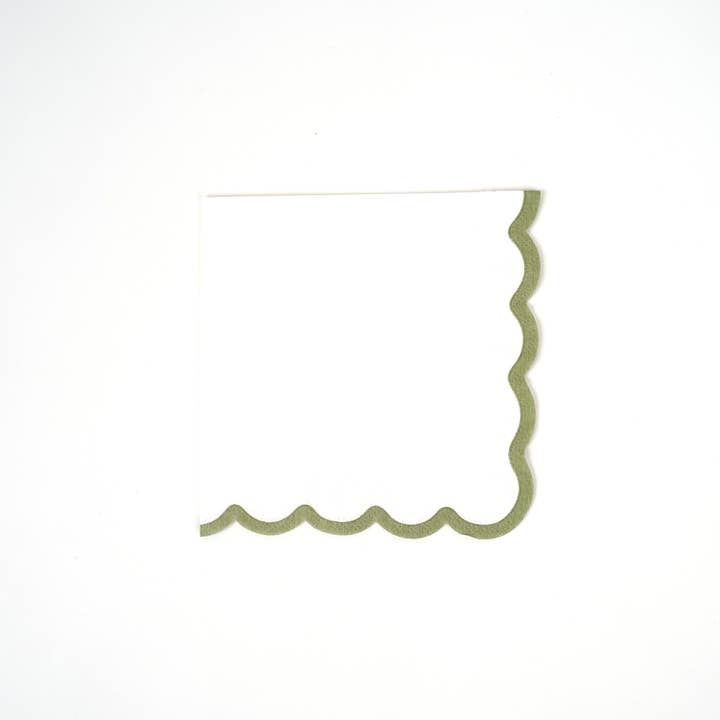 Gatherings by Curated Paperie - Wholesale Disposable Napkin - Scallop Cocktail Napkins