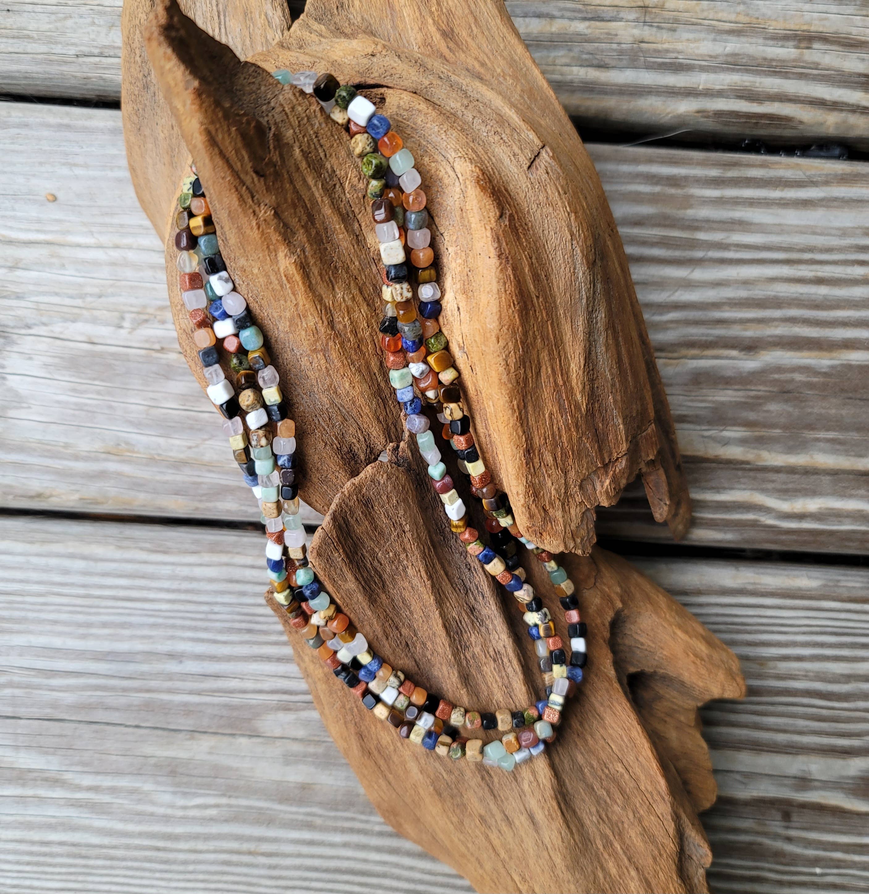 Horse Spirit Studio - Wholesale Choker/Collar - Natural gemstones 3 strand choker Native Southwest handmade 2