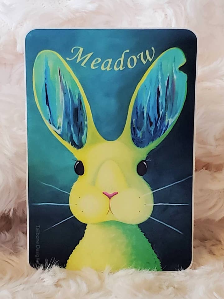Meadow Bunny Sticker for wholesale by Tailbone Designs