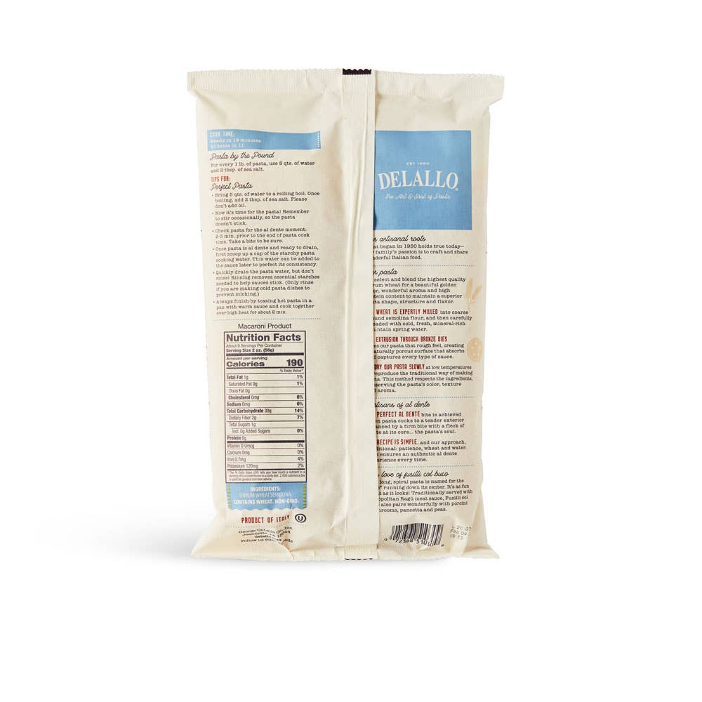 Delallo - Wholesale Pasta - Fusilli col Buco1