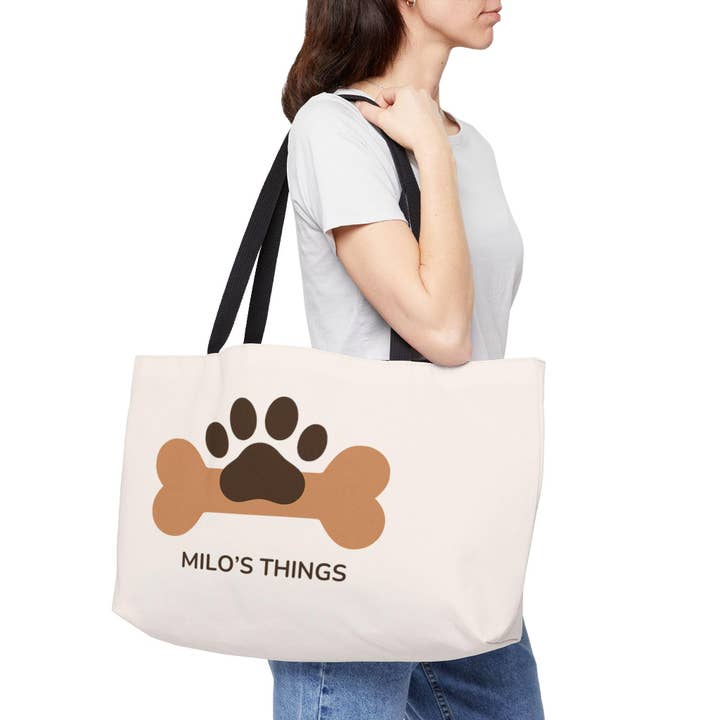 OhhhSoPeachy - Wholesale Tote Bag - Women's - Personalized Pet Tote Bag, Dog Lover Gift, Customizable Pet Storage Bag, Custom Dog Mom Gift, Custom Pet Weekender Bag