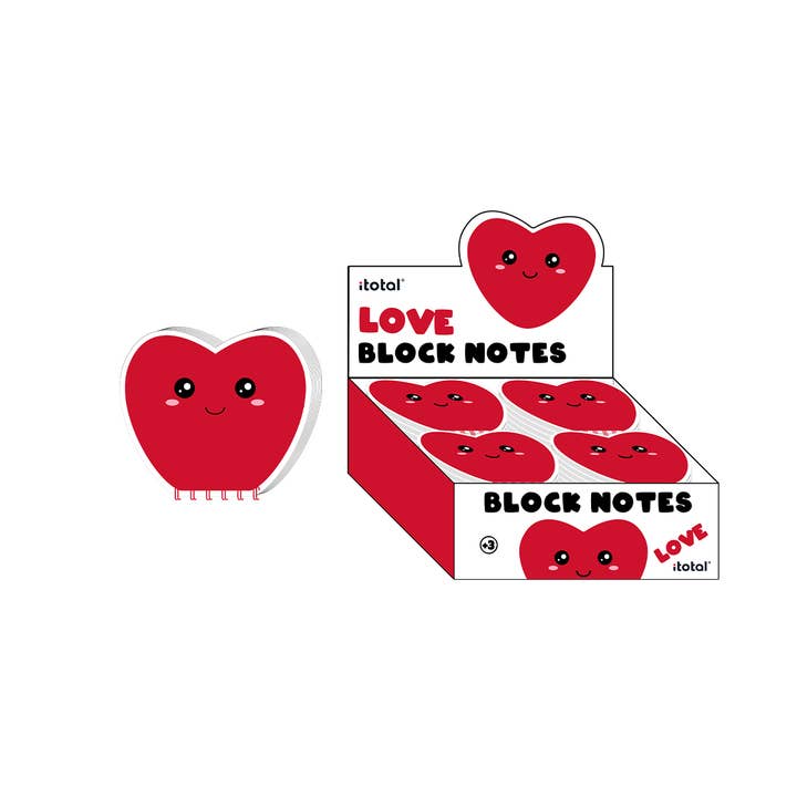 Follow Your Heart Block Notes - 24 Pcs Display for wholesale by I-Total, I-Drink