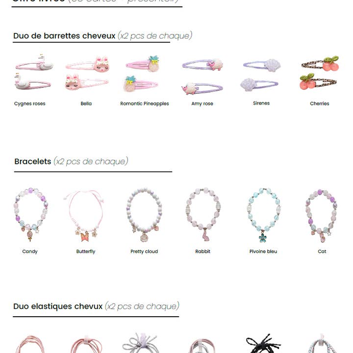 Yuko B - Wholesale Hair Accessories Set - Kids - Display of 36 Best-selling Fashion Jewelry from the brand1