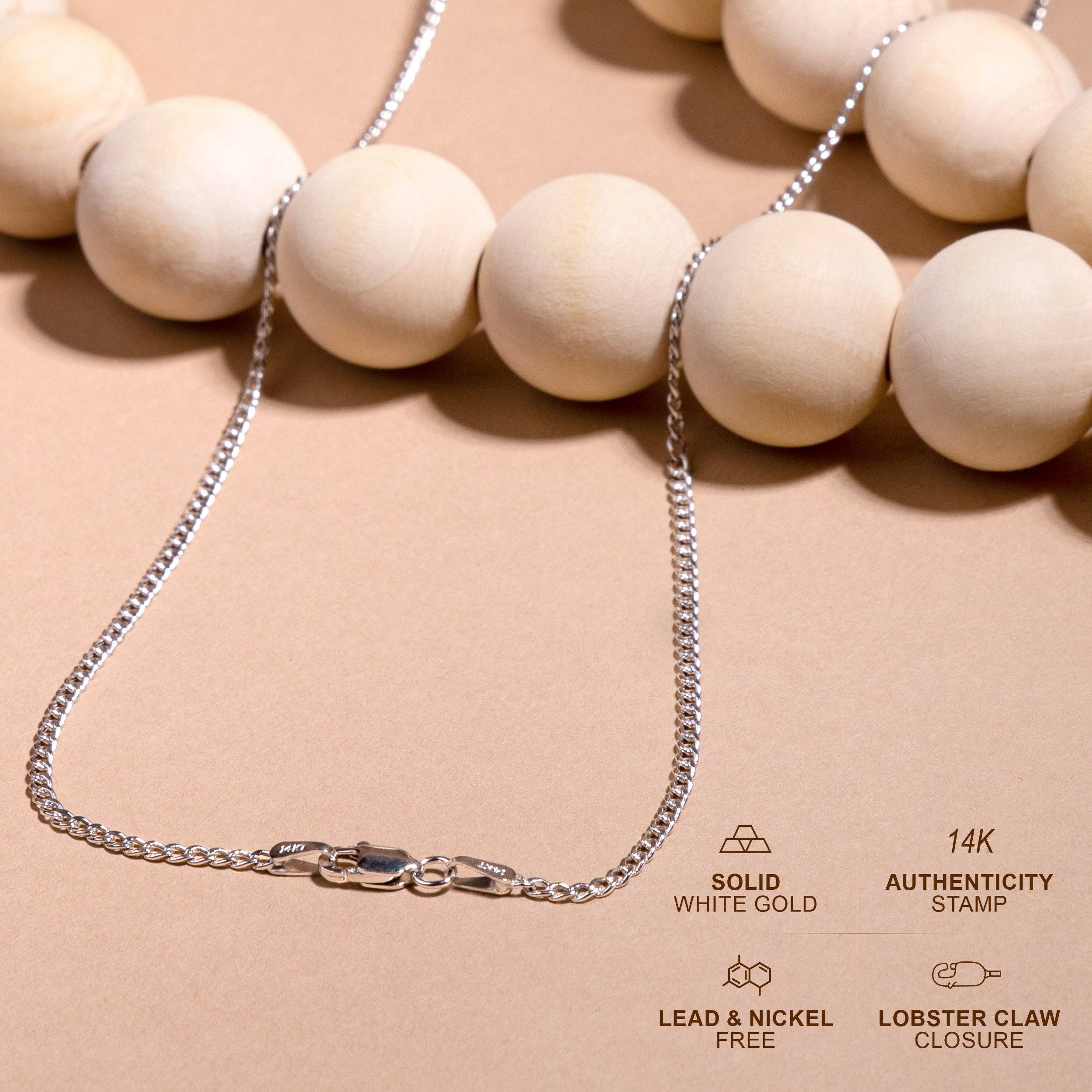 Pori Jewelry - Wholesale Link & Chain Necklace - 14K GOLD CURB CHAIN NECKLACE10