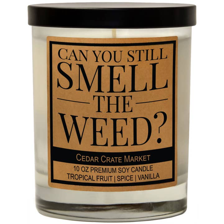 Cedar Crate Market - Wholesale Jar/Filled Candle - Can You Still Smell The Weed Kraft Candle