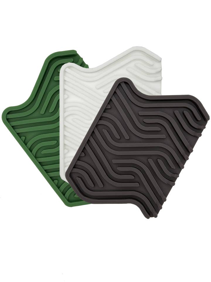 Tvålfat (Grå/Grön/Vit) Premium Silikon Tvålbricka för wholesale av Soap Envelope