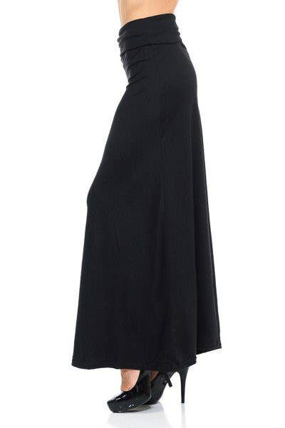 USA Fashion - Wholesale Skirt - Women's - Buttery Smooth Basic Plus Size High Waist Maxi Skirt7