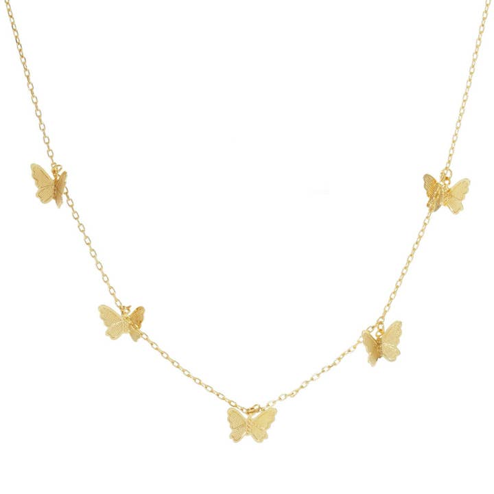Colar de Charme Multi Borboleta Ouro por atacado de OHBOOBA DESIGN