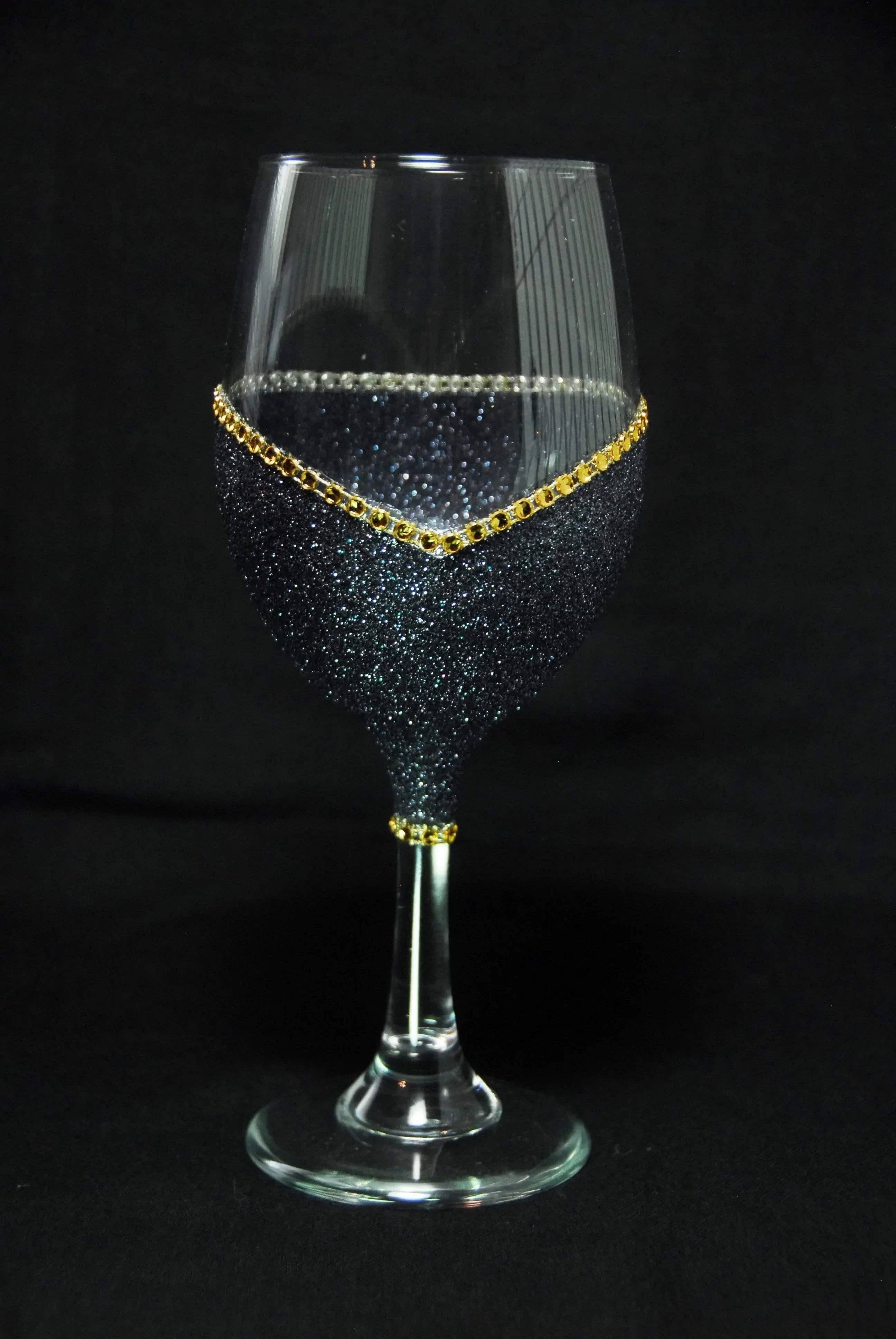 WineyBitches.Co - Wholesale Wine Glass - Valentine Schmalentine – Bling Glitter Glass Wine Glasses (Anti-Valentine’s Day Collection)6