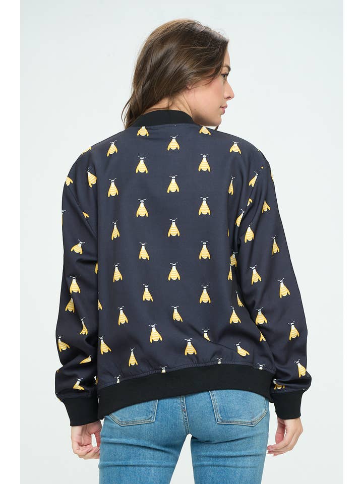 SM WARDROBE - Vendita all'ingrosso Bomber - Donna - GIUBBOTTO BOMBER BEE ALL OVER4