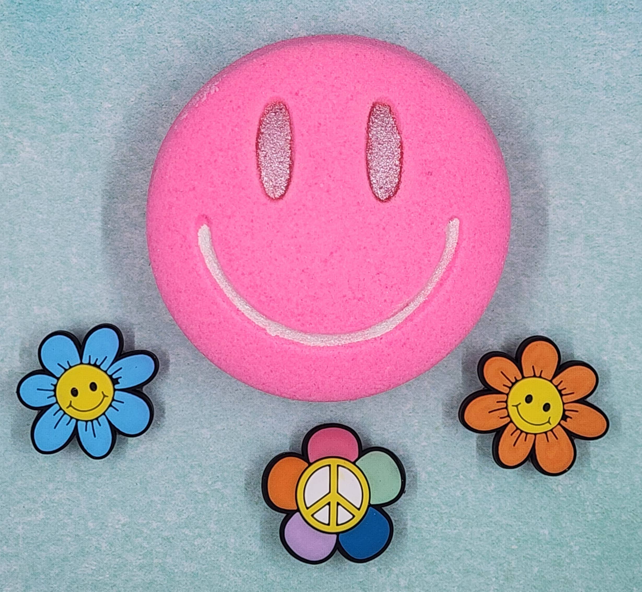 Fizz Bizz - Wholesale Bruisbal/schuim - Smiley Face Badbom met prijs of zonder prijs0