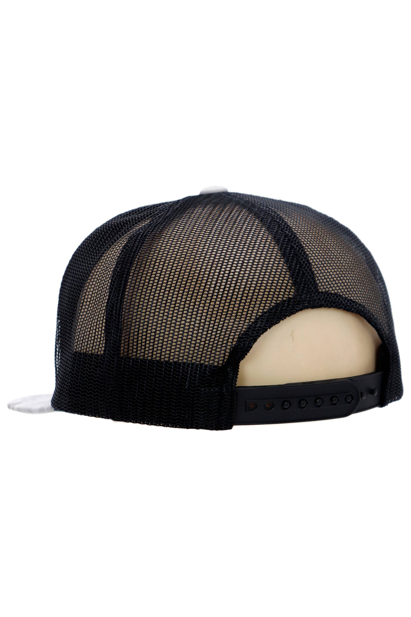 Cap Zone - Wholesale Trucker Hat - Unisex - Solid Front Nylon Camo 7 Panel Flat Trucker Hat20