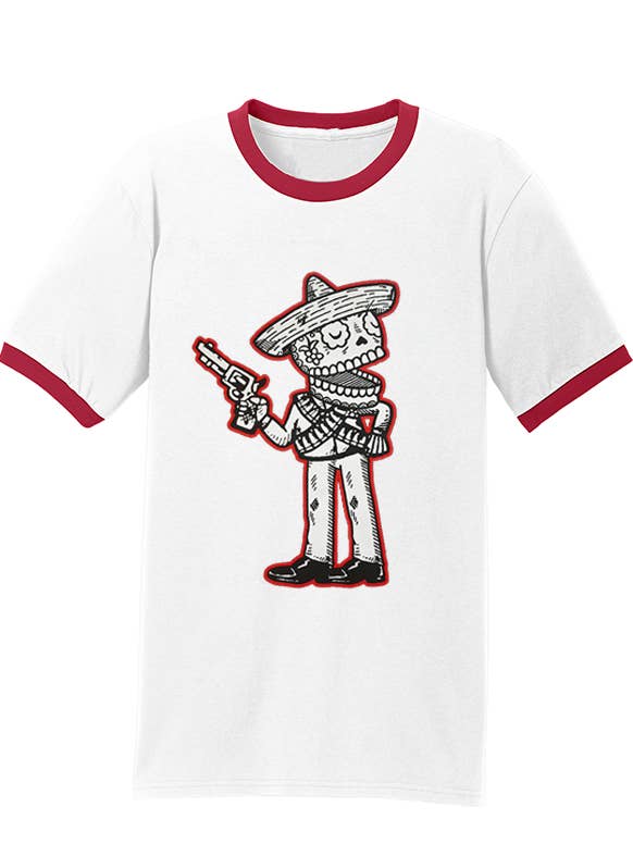 Camiseta Ringer Tatdaddy “Bang Bang” por atacado de TatDaddy Clothing Co.
