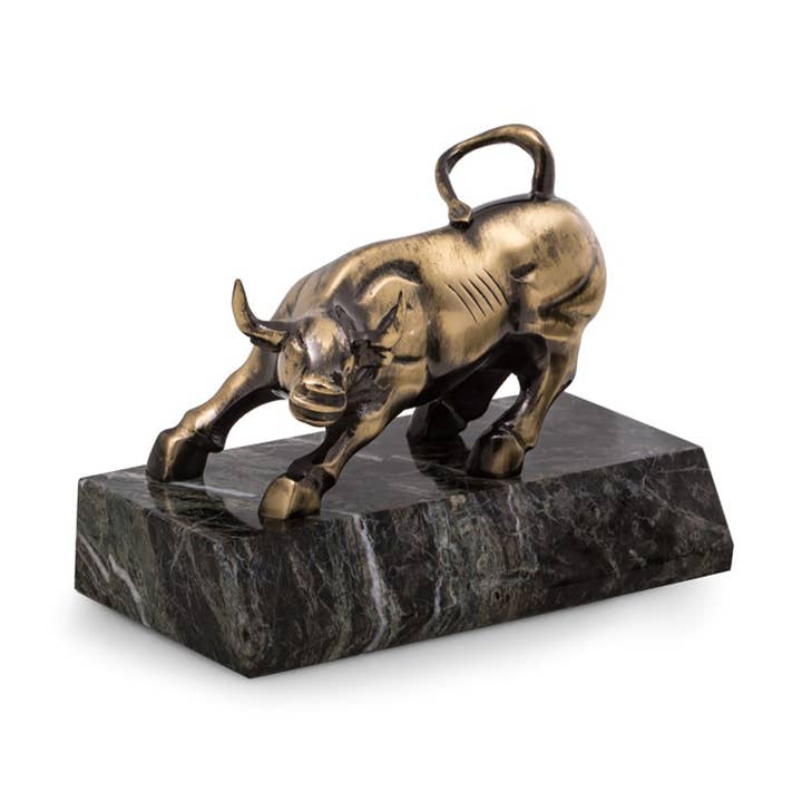 Bull Sculpture on Marble Base for wholesale by BeyBerk International