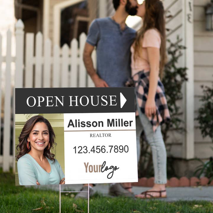 Famgraving – wholesale Sign – Custom Open House Yard Signs for Real Estate with Stakes4