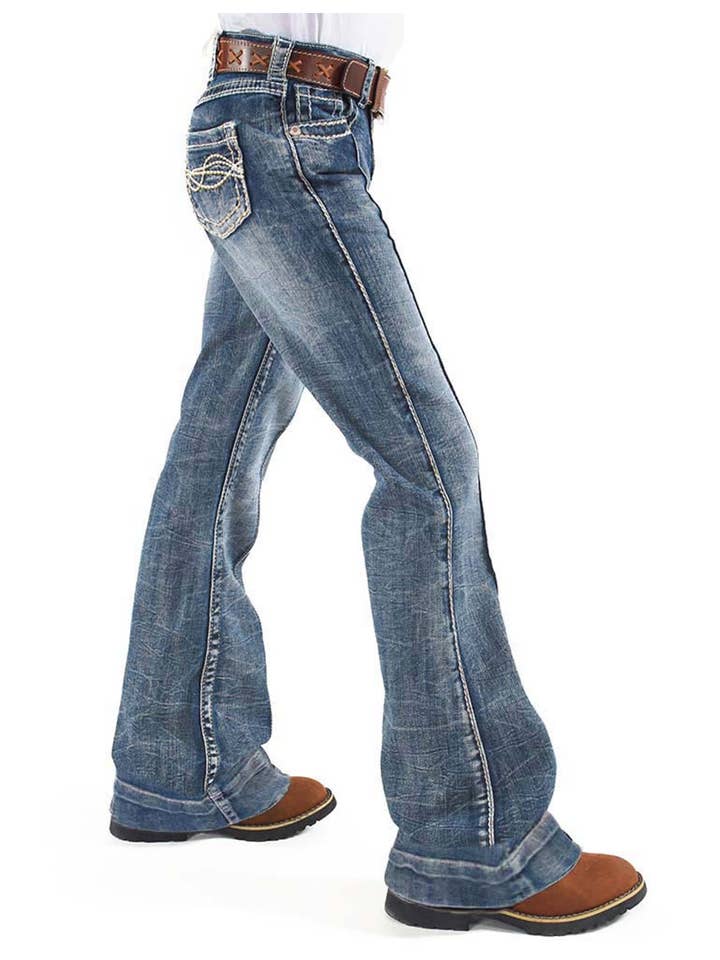 Medium Wash Girl's Timeless Trouser for wholesale on Faire