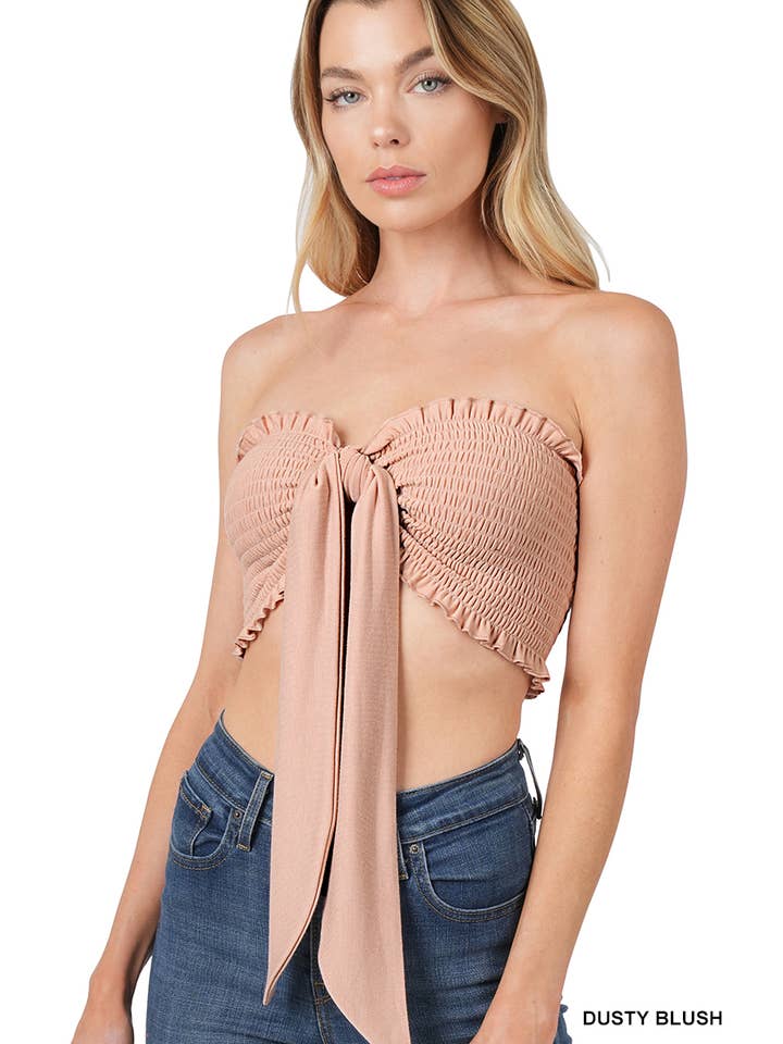 42POPS - Vendita all'ingrosso Camicetta - Donna - , Top a Fascia con Smock Multidirezionale7