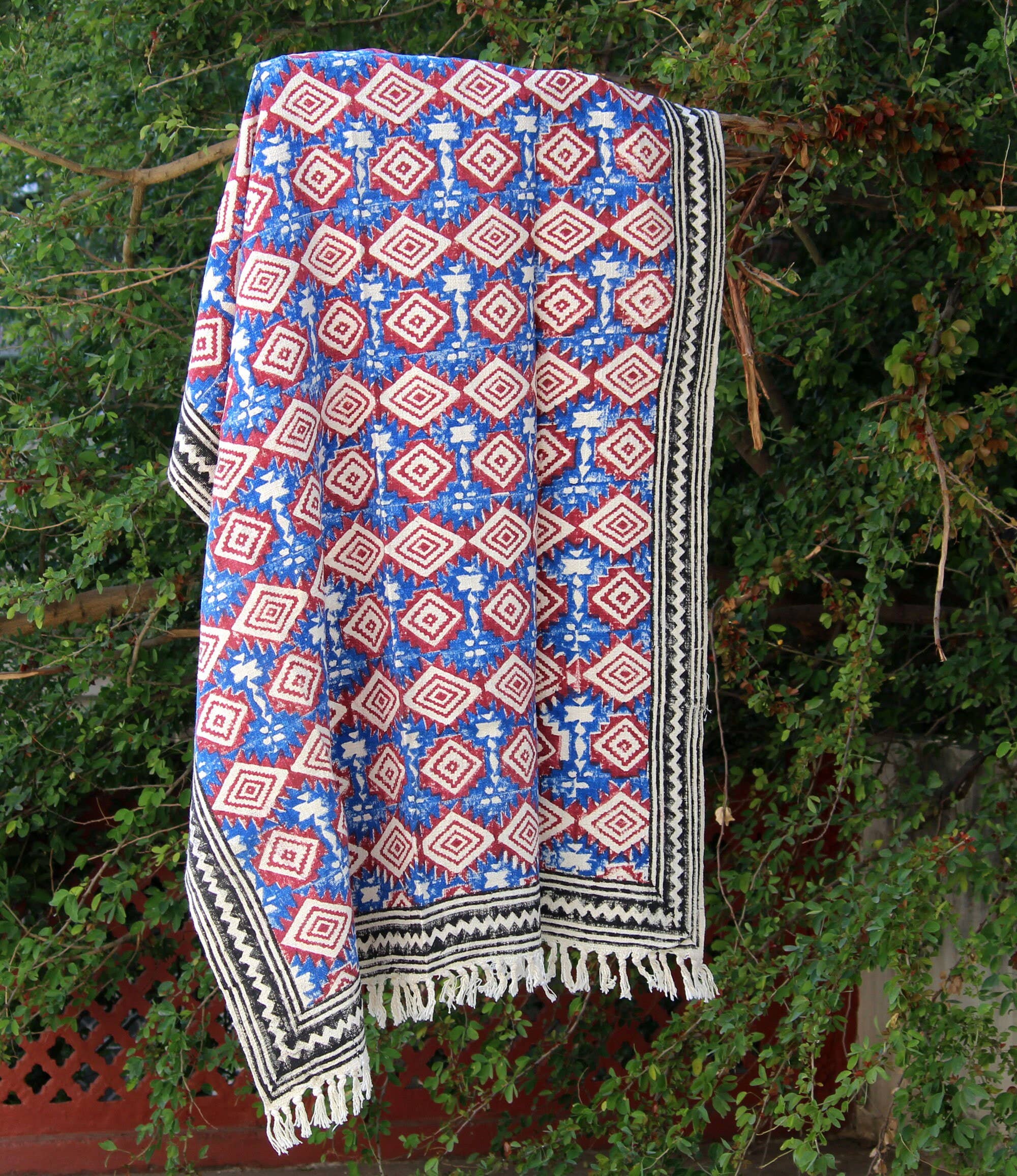 Bhawana Handicrafts - Wholesale Throw blanket - Handmade Mud Cloth Cotton Throw Blanket - Sofa/Beach Cover4