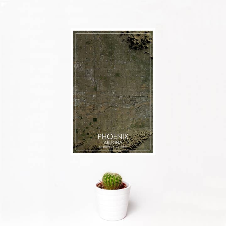 JACE.design - Wholesale Art Print - Phoenix AZ Map Print Satellite