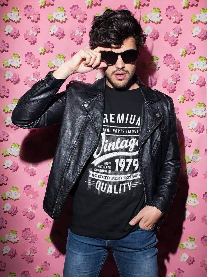 ULTRABASIC - Graphic Men's 1979 Aged to Perfection Birthday Gift T-Shirt for wholesale by ULTRABASIC
