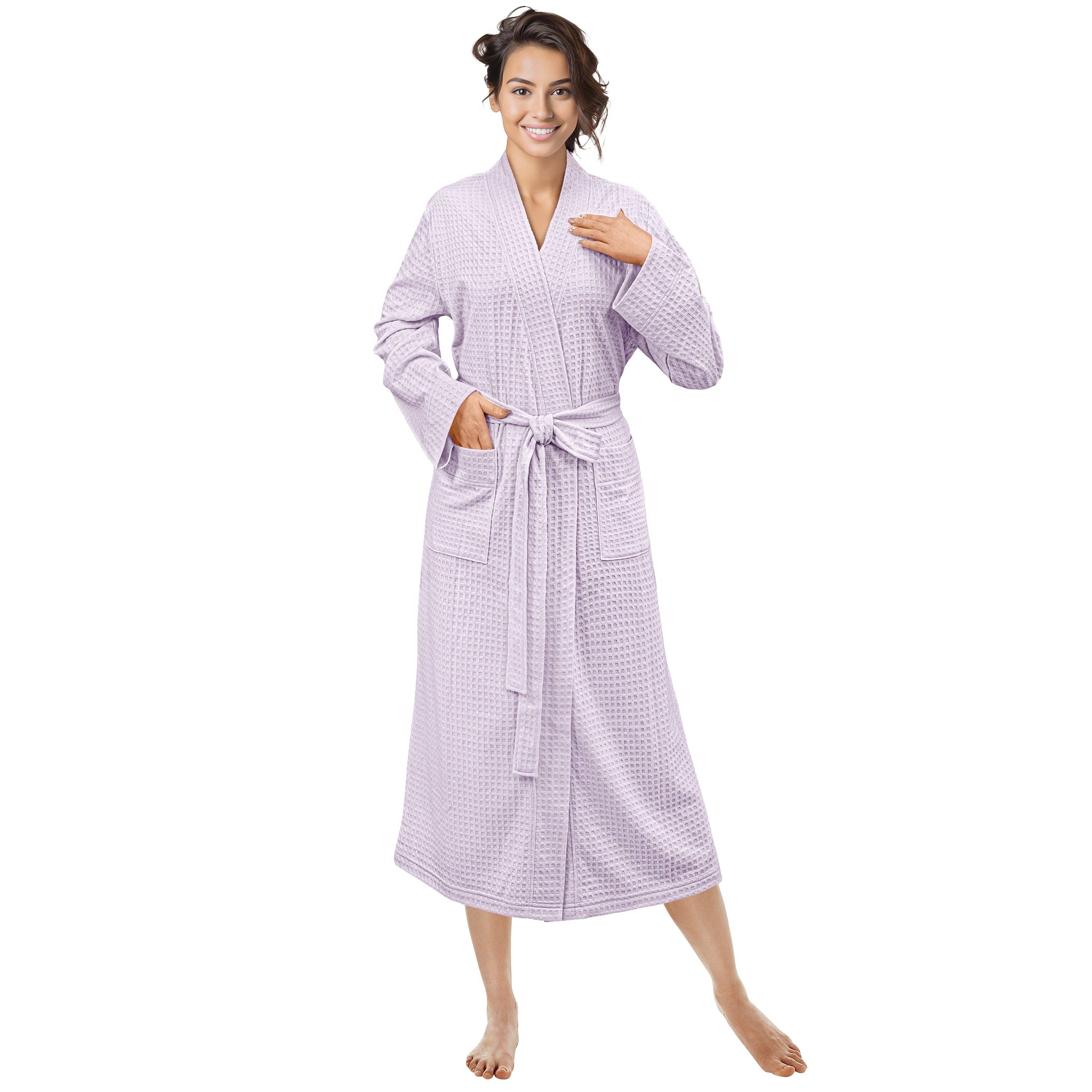 Pavilia - Wholesale Robe - Women's - Women's Waffle Texture Knit Robe26