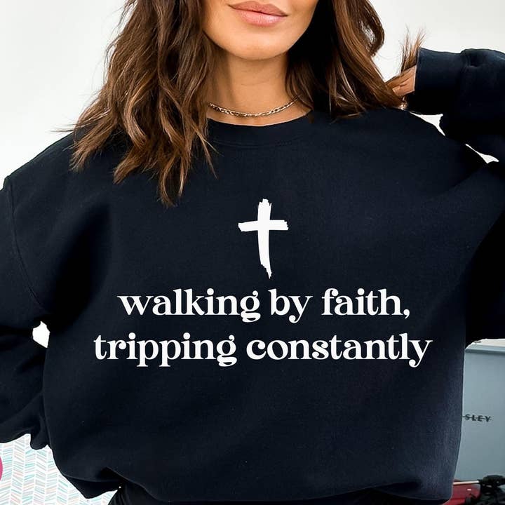 Walking By Faith Tripping Constantly Shirt, Christian Tee for wholesale by CVH DREAMY LTD