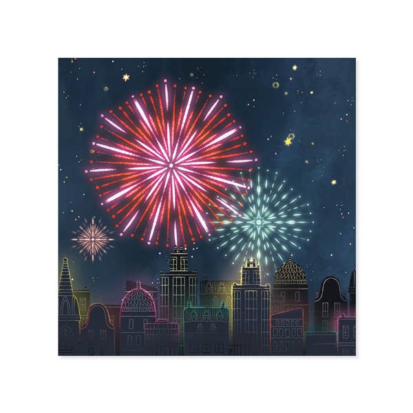 Up With Paper - Wholesale Everyday Greeting Card - Glowing Fireworks Everyday Pop-Up Card