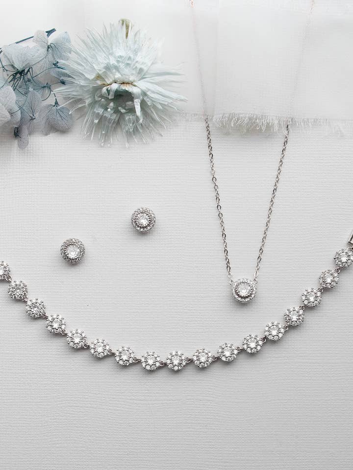 Aubrie Stud Schmuckset für den Großhandel von allureweddingjewelry