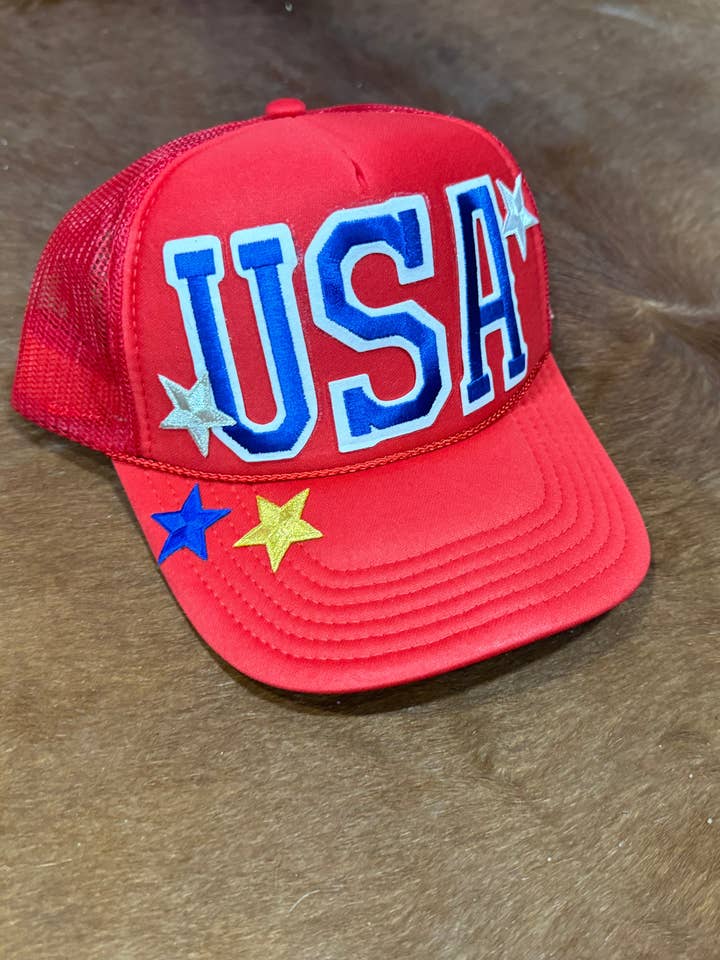 Sombrero de camionero personalizado USA 💙 de Hacienda Hat Bar para venta al por mayor de Buck Wild Hacienda