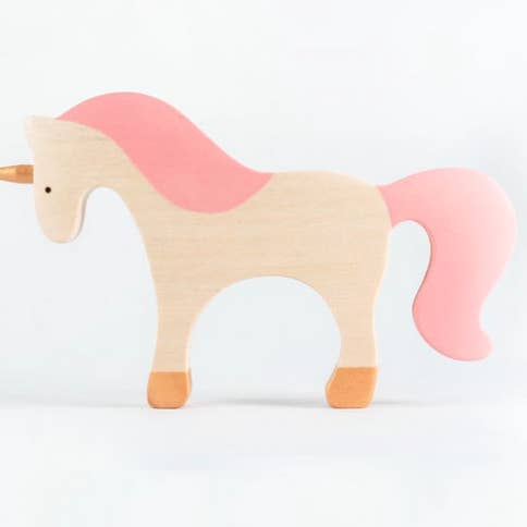 PoppyBabyCo – Engroshandel Trælegetøj - Børn – Waldorf stort træ Unicorn legetøj
