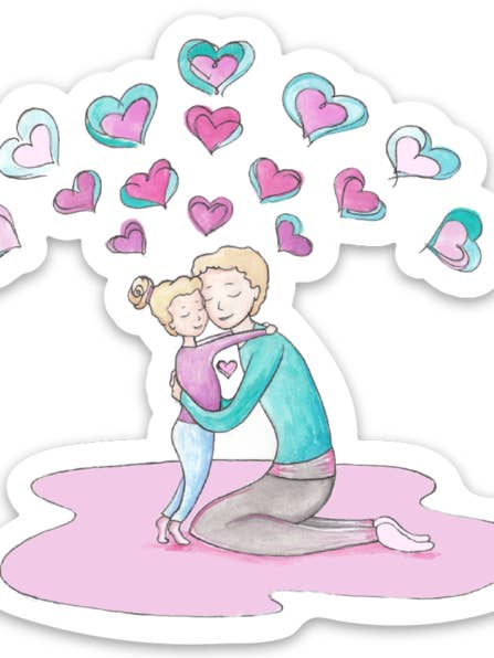 Mommy and daughter sticker for wholesale by Flor Publishing LLC