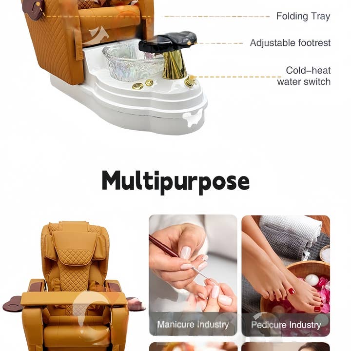 TOP SPA OUTLET - Wholesale Chair - Lux Grand Pedicure Chair With Massage, Acetone Resistant2