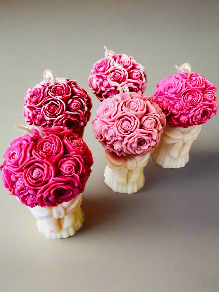 Vela Rose Bouquet para venta al por mayor de Kourage & co