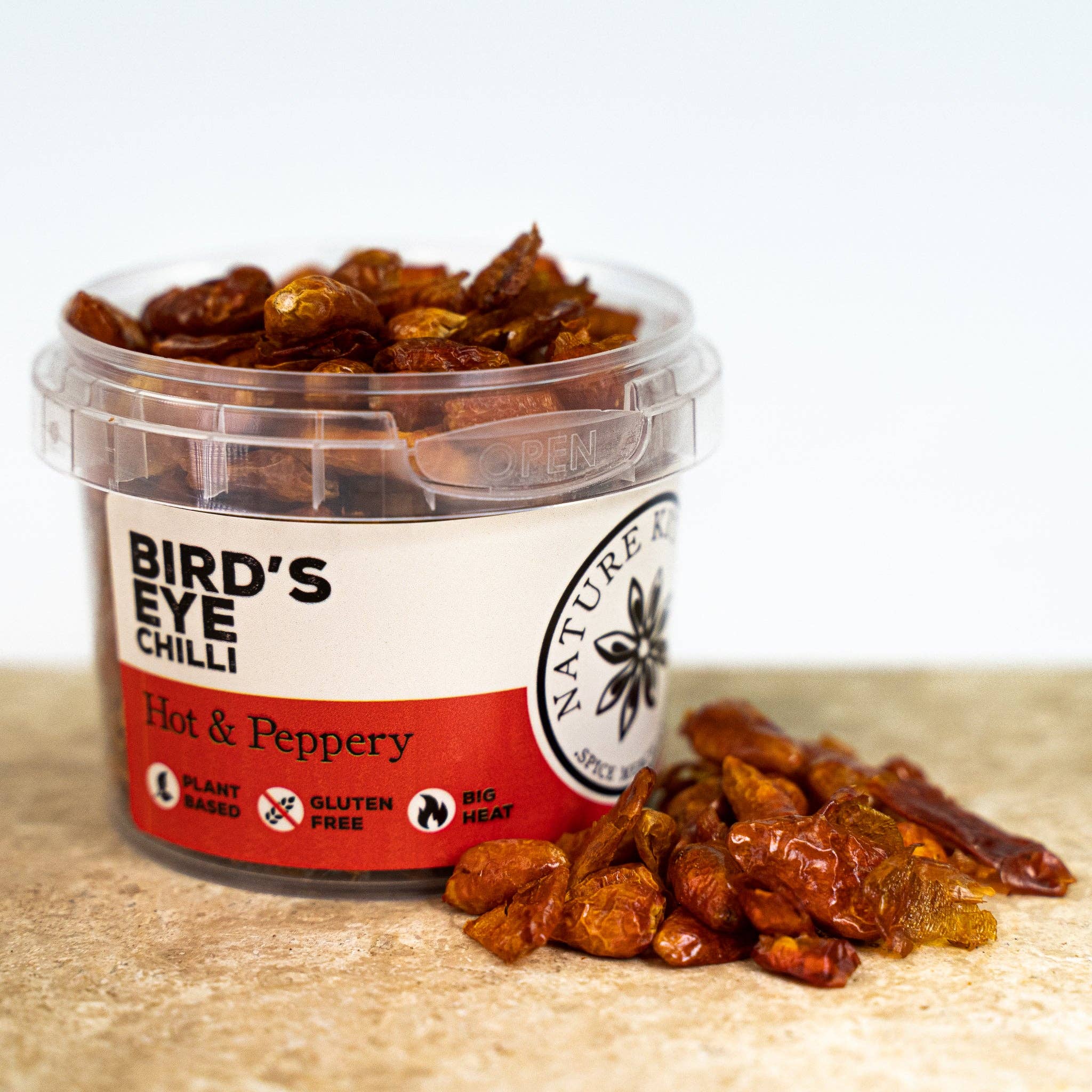 Nature Kitchen Co Ltd – wholesale Dried spice – Chilli Bird Eye - Thai Chilli. 1 x 20g Pot0