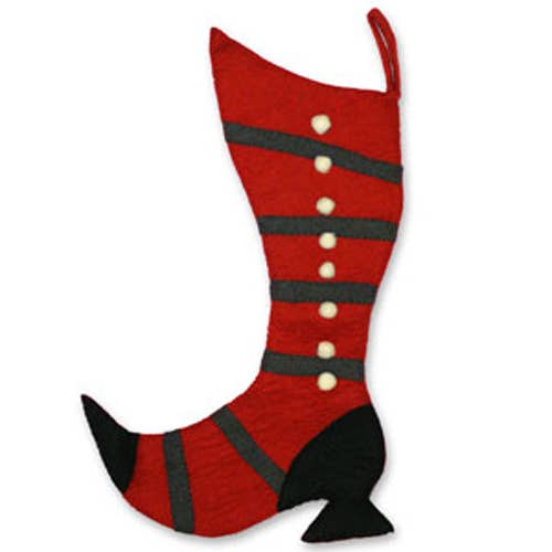 Earth Divas - Wholesale Holiday Stocking - Ladies Boot Holiday Stocking | Handcrafted Felt Wool