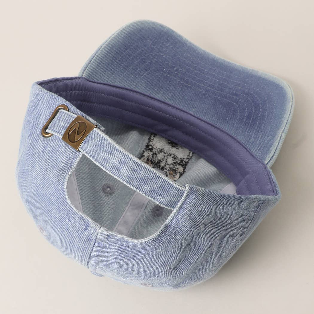 Fashion City - Wholesale Baseball Cap - Women's - Siberian Husky Embroidered Denim Baseball Cap9