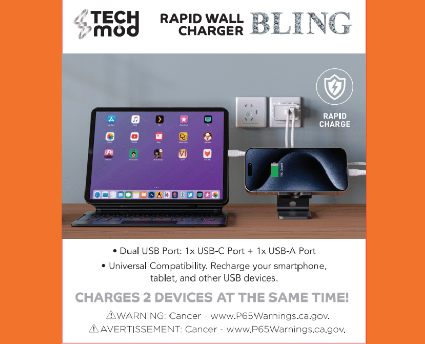 LAX Gadgets - Wholesale Portable Charger - Bling Wall Charger With Ip/Android- Multi-Color Retail Pack10