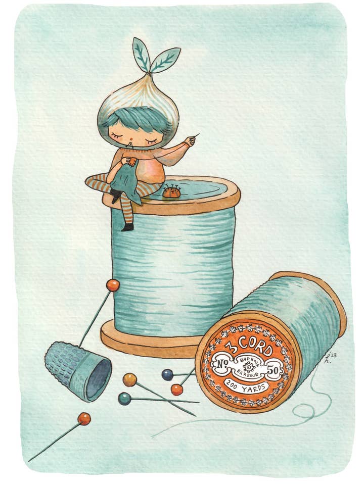 Making a Mend - Mini Print for wholesale by Hannakin