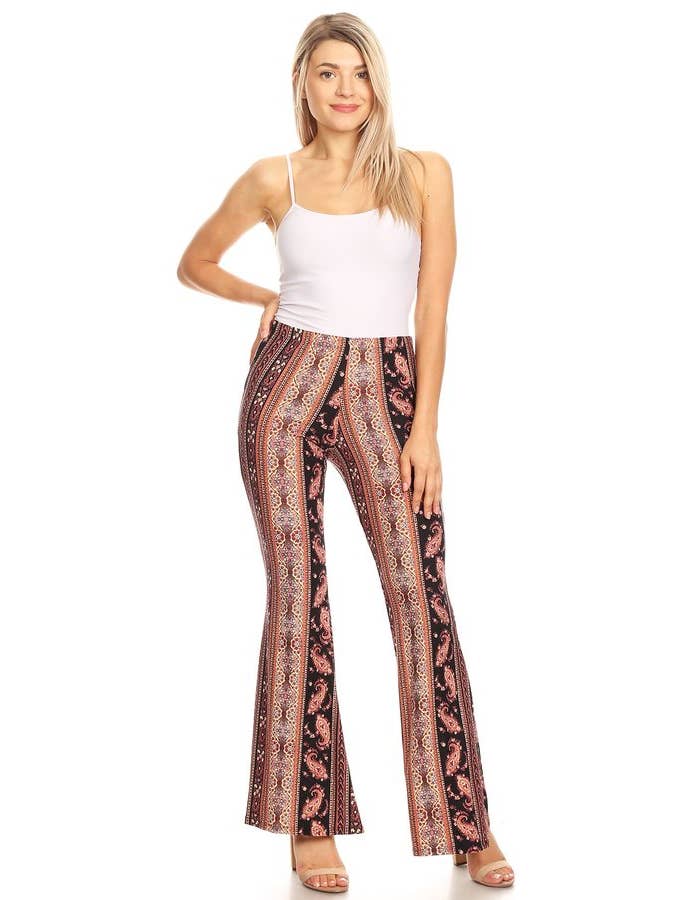 VIBE Apparel Co - Wholesale Pants – Women's - Aztec Wide Leg Flare Pant26