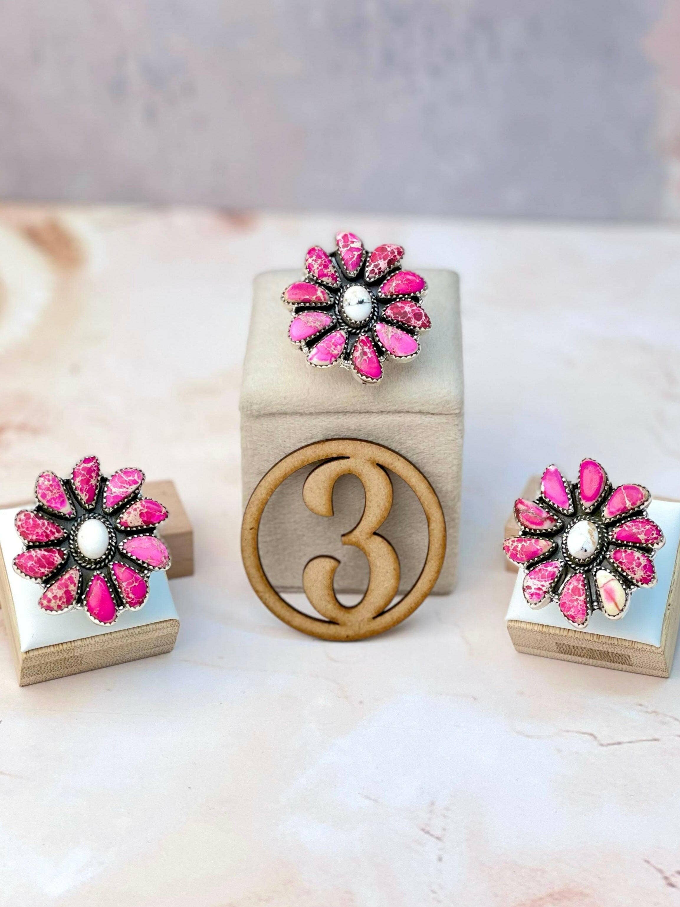 Krush Kandy – wholesale Cocktail/statement ring – Fiery Jasper Blossom Rings2