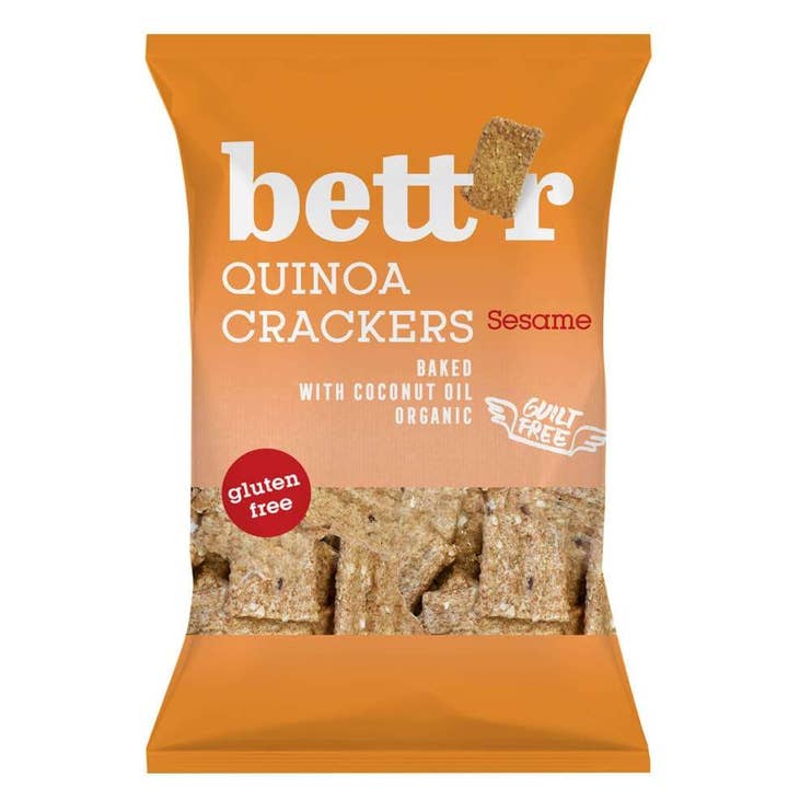 Smart Organic - Wholesale Crackers - Quinoa Crackers Sesame, Bio, Bett'r, 100g0