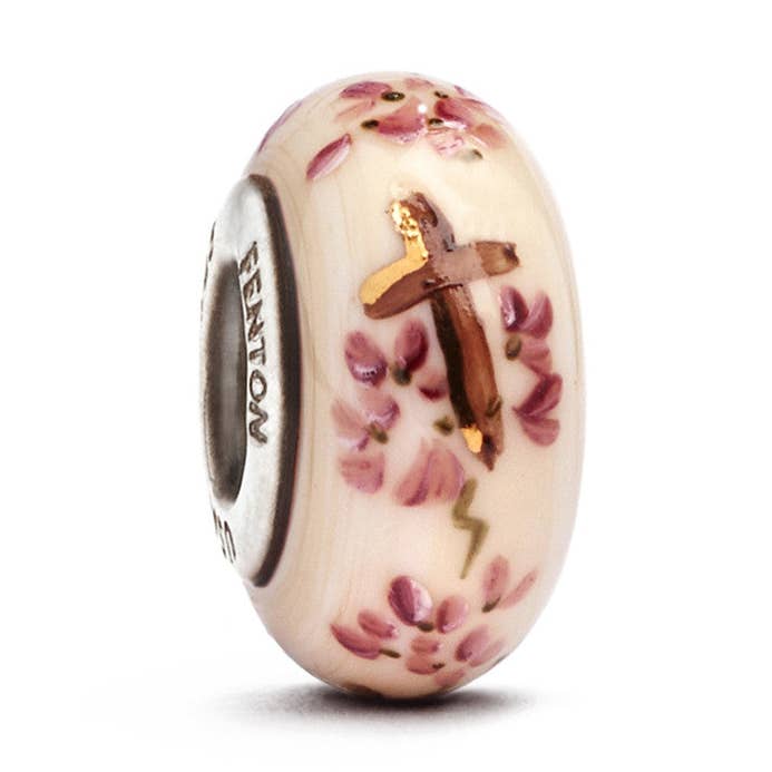 "Amazing Grace" Hand Decorated Glass Bead for wholesale by Fenton Glass Jewelry