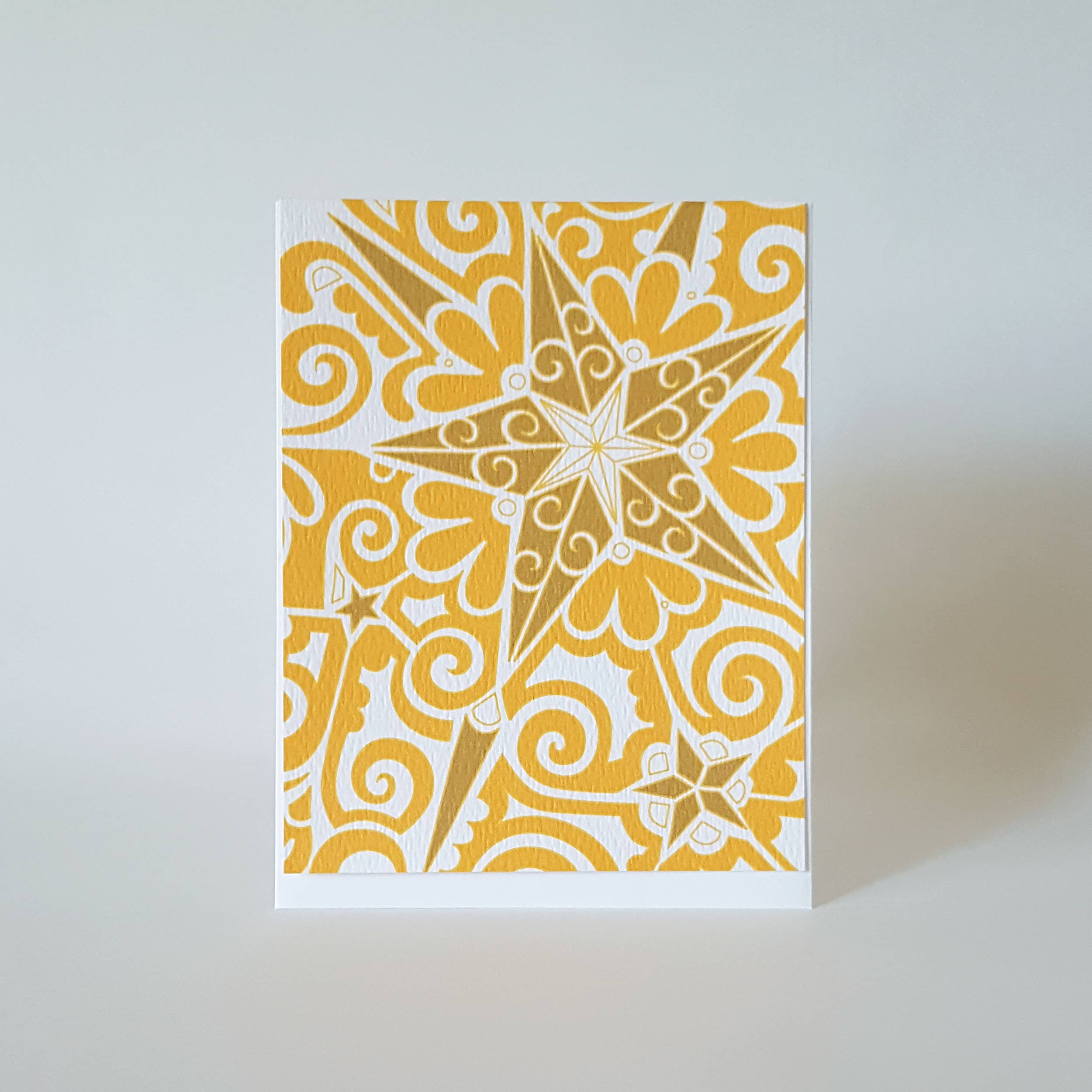 Little Green - Wholesale Christmas Card - Folk Art Swirl Christmas Greeting Card Set of 87