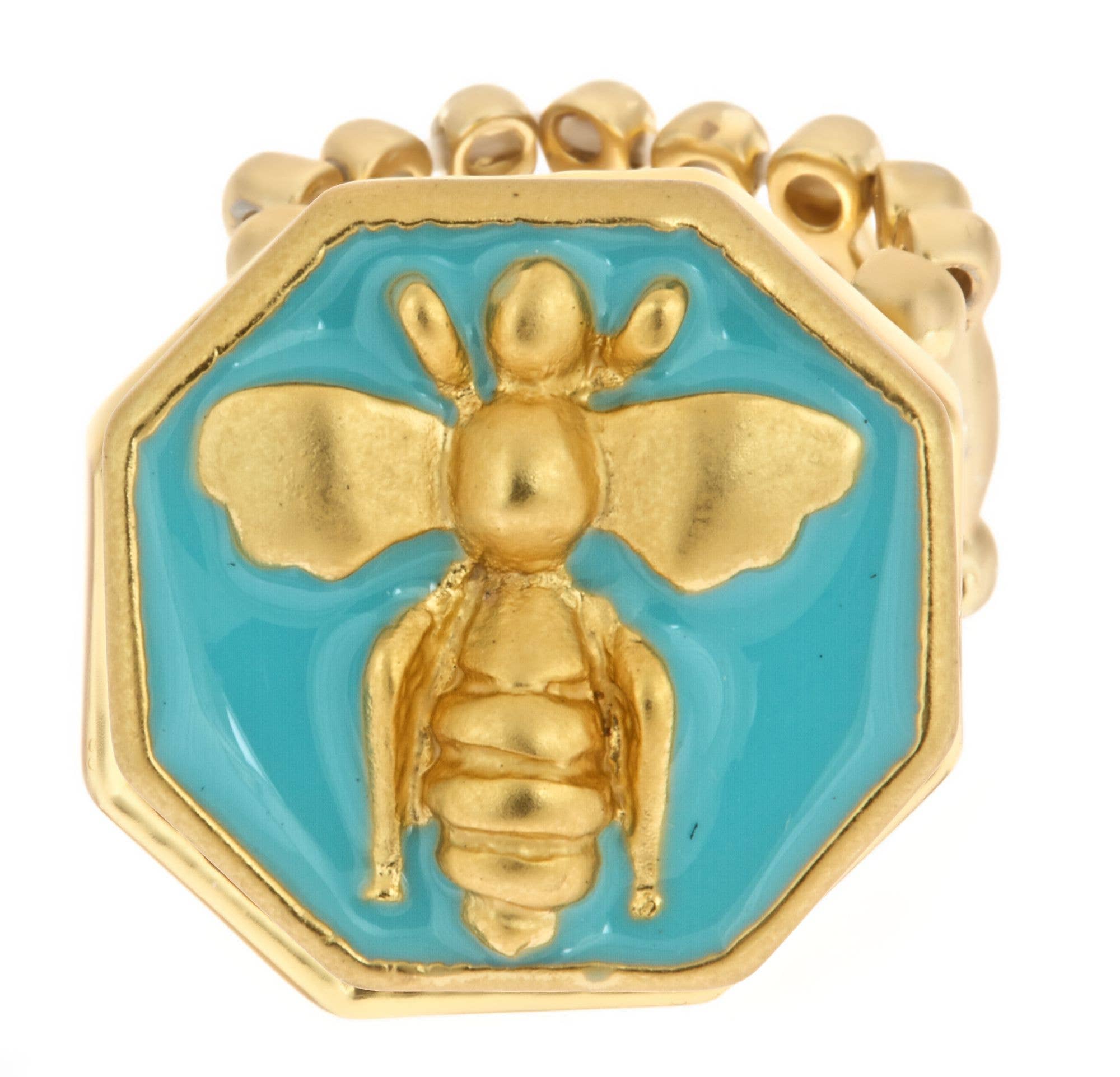 Fornash - Wholesale Cocktail/Statement Ring - SALE - Enamel Bumblebee Stretch Ring1