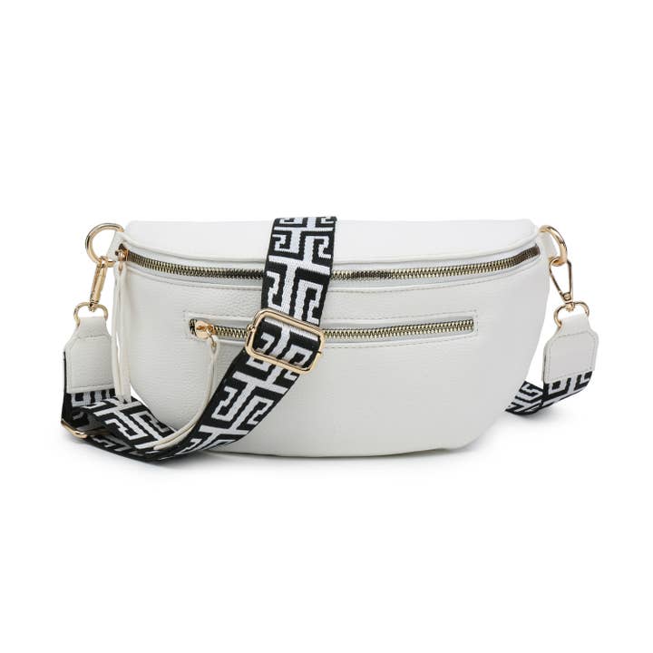 Papaya Fashion Ltd - Vente Sac à bandoulière – femme - Sac besace B23003 avec bandoulière en toile et compartiments zippés7